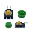 12x12mm Push Buton Switch Modül Yeşil Kapak 1 Adet