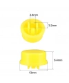 12x12mm Yuvarlak Tact Switch Kapak Push Buton Kapağı Sarı