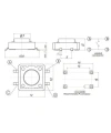 12x12x12.5mm 4 Pinli SMD Siyah Push Buton - Tact Switch