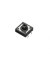12x12x7.3mm 4 Pinli Siyah Push Buton - Tact Switch