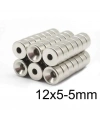 12X5-5mm Havşa Delikli Neodyum Güçlü Mıknatıs - Neodim Magnet