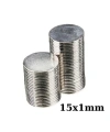 15x1mm Neodyum Güçlü Mıknatıs - Neodim Magnet