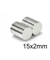 15X2mm Neodyum Güçlü Mıknatıs - Neodim Magnet