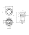 16A-P1Z-E 16mm Düz Anahtarlı Işıklı Metal Buton - Yeşil