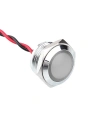 16L-P1 16mm 12-24V Kablolu Metal Sinyal Lambası - Beyaz