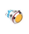 16L-P1 16mm 12-24V Metal Sinyal Lambası - Sarı