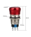WD19M-Q1 19mm Metal Acil Stop Butonu 1NO+1NC