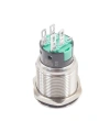 19mm Düz Anahtarlı 2NO Işıksız Metal Buton