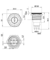19Y-P1 19mm Anahtarlı Mandal Buton 1NO+1NC