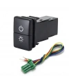 2li ON-OFF Anahtar Mavi Işıklı 5-Kablolu 12V 3A - Power + Lamba