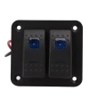 2li ON-OFF Mavi Işıklı Anahtar Switch Panel 12V-24V