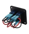 2li ON-OFF Mavi Işıklı Anahtar Switch Panel 12V-24V