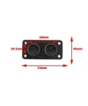 2li ON-OFF Mavi Nokta Işıklı Anahtar Switch Panel 12V-24V