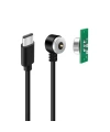 2-Pin 10mm 90C Kablolu PCBli Pogo Pin Manyetik Konnektör Takımı - Type-C Soketli
