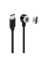 2-Pin 10mm 90C Kablolu Pogo Pin Manyetik Konnektör Takımı - Type-C Soketli