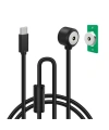 2-Pin 15mm 90C Kablolu PCBli Pogo Pin Manyetik Konnektör Takımı - Type-C Soketli