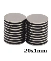 20x1mm Neodyum Güçlü Mıknatıs - Neodim Magnet