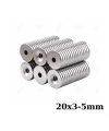 20x3-5mm Havşa Delikli Neodyum Güçlü Mıknatıs - Neodim Magnet