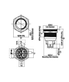 22B-P1Z-E 22mm Düz Anahtarlı Işıklı Metal Buton - Kırmızı