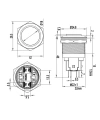 22E-G1 22mm Çıkık Yaylı Metal Buton