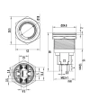 22E-P1Z-E 22mm Düz Anahtarlı Işıklı Metal Buton - Sarı