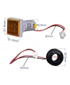22mm Dijital Voltmetre-Ampermetre AC 20-500V 0-100A Beyaz