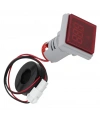 22mm Kırmızı Kare Led Işıklı Ampermetre 0-100A