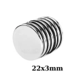 22x3mm Neodyum Güçlü Mıknatıs - Neodim Magnet