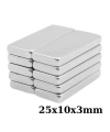 25x10x3mm Neodyum Güçlü Mıknatıs - Neodim Magnet