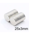 25X3mm Neodyum Güçlü Mıknatıs - Neodim Magnet