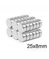 25X8mm Neodyum Güçlü Mıknatıs - Neodim Magnet
