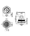 28B-P1Z-EC 28mm Düz Anahtarlı Işıklı Power Metal Buton - Yeşil