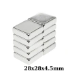 28x28x4.5mm Neodyum Güçlü Mıknatıs - Neodim Magnet