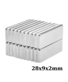 28x9x2mm Neodyum Güçlü Mıknatıs - Neodim Magnet