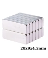28x9x4.5mm Neodyum Güçlü Mıknatıs - Neodim Magnet