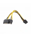 2X SATA Power Kablo To 8 Pin (6+2 ) Pci-e Dönüştürücü Güç Kablosu