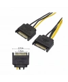 2X SATA Power Kablo To 8 Pin (6+2 ) Pci-e Dönüştürücü Güç Kablosu