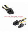 2X SATA Power Kablo To 8 Pin (6+2 ) Pci-e Dönüştürücü Güç Kablosu