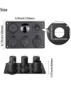 3lü Dişi Çakmaklık Soketi 2x5V USB Voltaj Göstergeli ve Mavi Nokta Işıklı Anahtar Switch Panel