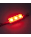 3lü Mercekli Mini Modül Led - Kırmızı 12V 0.5W