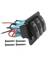 3lü ON-OFF Işıklı Anahtar Switch Panel 12V-24V- Kırmızı