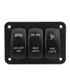 3lü ON-OFF Işıklı Anahtar Switch Panel 12V-24V- Mavi