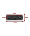 3lü ON-OFF Mavi Nokta Işıklı Anahtar Switch Panel 12V-24V