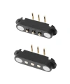 3-Pin 2.54mm 90C Pogo Pin Manyetik Konnektör Takımı