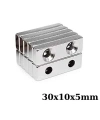 30x10x5-5mm Çift Havşa Delikli Neodyum Güçlü Mıknatıs - Neodim Magnet
