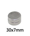 30X7mm Neodyum Güçlü Mıknatıs - Neodim Magnet