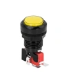 33mm 12V Işıklı Oyun Makinesi Butonu - Sarı