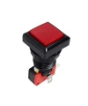 33mm 12V Kare Işıklı Oyun Makinesi Butonu - Kırmızı