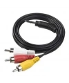 3.5mmden / 3 RCA Ses ve Görüntü Kablosu