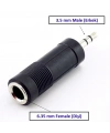 3.5mm Erkek Jak 6.35mm Dişi Jak Çevirici Adaptör